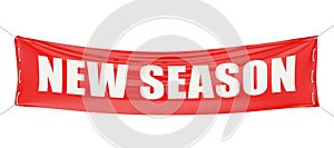 New season concept on the red banner