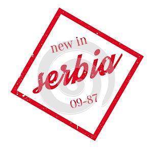 New In Serbia rubber stamp