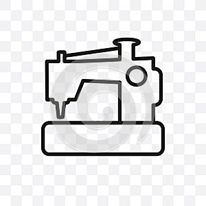 New Sewing Machine vector linear icon isolated on transparent background, New Sewing Machine transparency concept can be used for