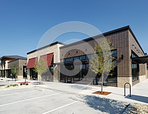 New shopping center building in TX USA.