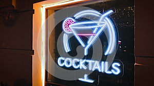 new sign cocktail bar nightclub glow marketing free alcohol party