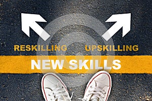 New skills development concept and changing skill demand idea photo
