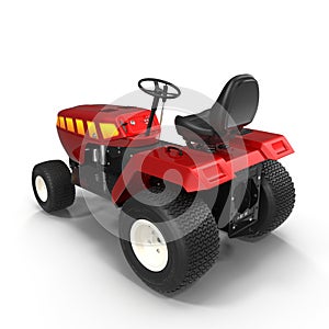 New small red tractor isolated over white