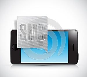 New sms and smartphone illustration design