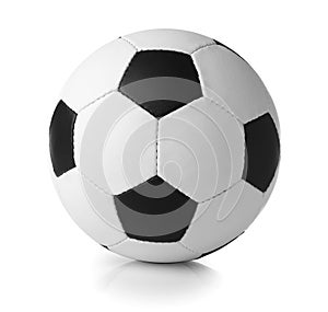 New soccer ball on white background