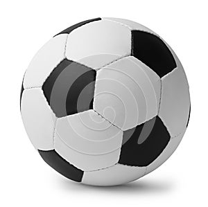 New soccer ball on white background