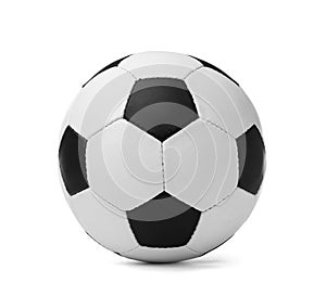 New soccer ball on white background