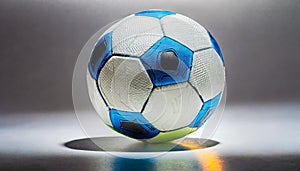 New soccer ball on white background