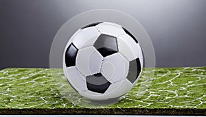 New soccer ball on white background