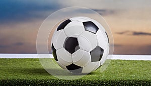 New soccer ball on white background