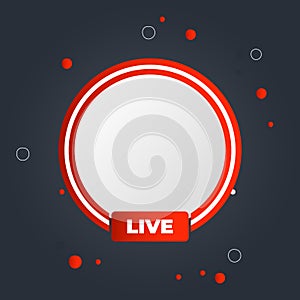 New Social media icon avatar LIVE video streaming. Element for social network, web, mobile, ui, app