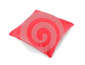 New soft red pillow isolated