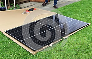 A new solar system for generating electricity at a family home is ready for installation