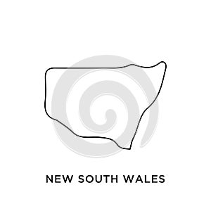 New South Wales map icon vector trendy