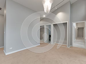 New spacious room and hallway in a modern home