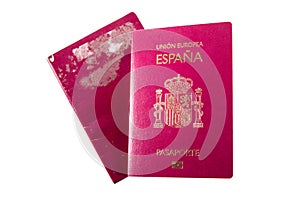 New spanish passport over old expired one