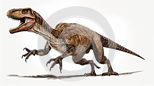 New Species Of Trex Teguyoide: A Dynamic Pose In Painterly Brushwork