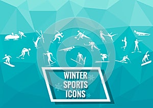 New sports icons and sports symbols