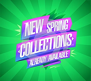 New spring collections already available, vector banner photo