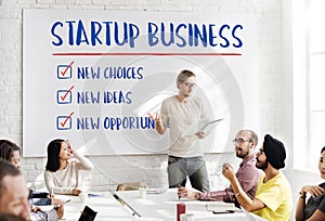 New Startup Business Opportunities Ideas Concept