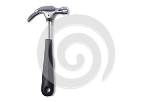 New steel metal claw hammer on white