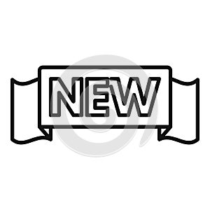 New sticker deal icon outline vector. Sold cost cheap