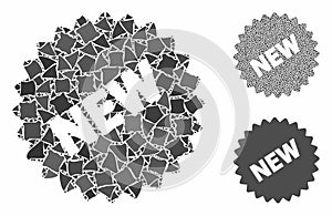 New sticker Mosaic Icon of Joggly Elements