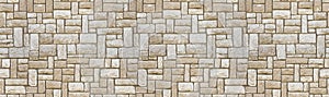 NEW STONE WALL BACKGROUND WITH RECTANGULAR SHAPED BLOCKS - Web design banner concept photo