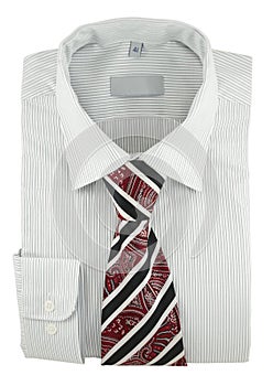 New striped shirt with paisley necktie