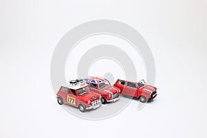 New Style Mini Cooper on a White