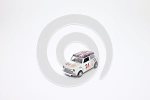 New Style Mini Cooper on a White