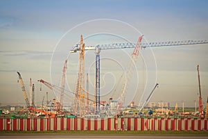 New Suvarnabhumi airport expansion phase 2 under construction, that designed to raise Suvarnabhumiâ€™s annual passenger handling c