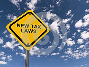 New tax law traffic sign