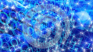 New technology algorithm programming, abstract tech concept