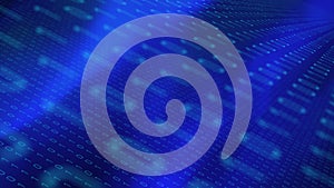 New technology cyber attack, binary code numbers