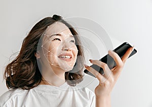 New technology of face recognition on polygonal grid