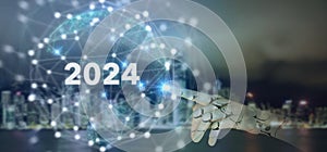 New technology trends in 2024 concept. Initiative innovation and technology.