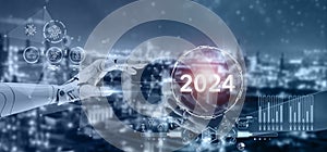 New technology trends in 2024 concept. Initiative innovation and technology. Digital and technology transformation
