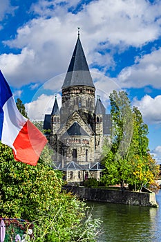 New temple or new protestant temple in metz on the moselle river