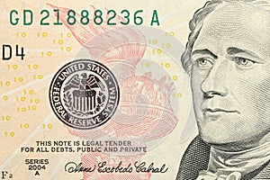 New ten dollar bill details