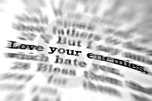 New Testament Scripture Quote Love Your Enemies Zoom Blur Scriptures Christian