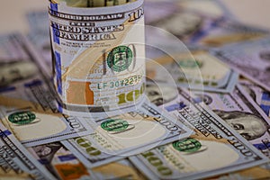 New hundred USA dollar bills