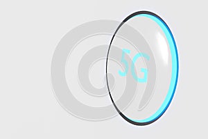 New 5th generation of internet, 5G network wireless with High speed connection online gaming, online music and movies on