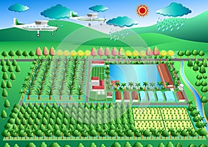 New theory Agricultural, Vector