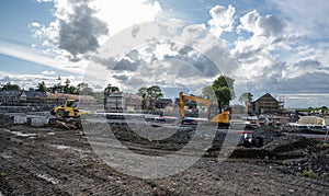 New timber-framed homes construction site in Ireland