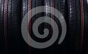 New tires background texture.