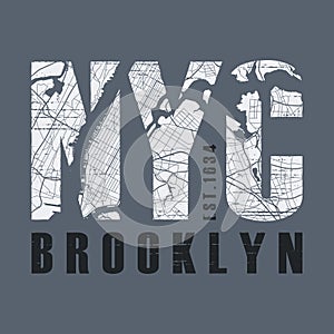 New Tork Brooklyn t-shirt and apparel vector design, print, typo