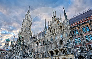 New Town Hall located in the Marienplatz in Munich, Germany