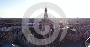 New town hall Marienplatz Aerial view Munich Germany