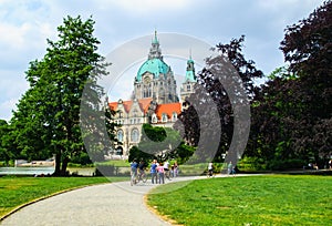 The New Town Hall or New City Hall in Hanover